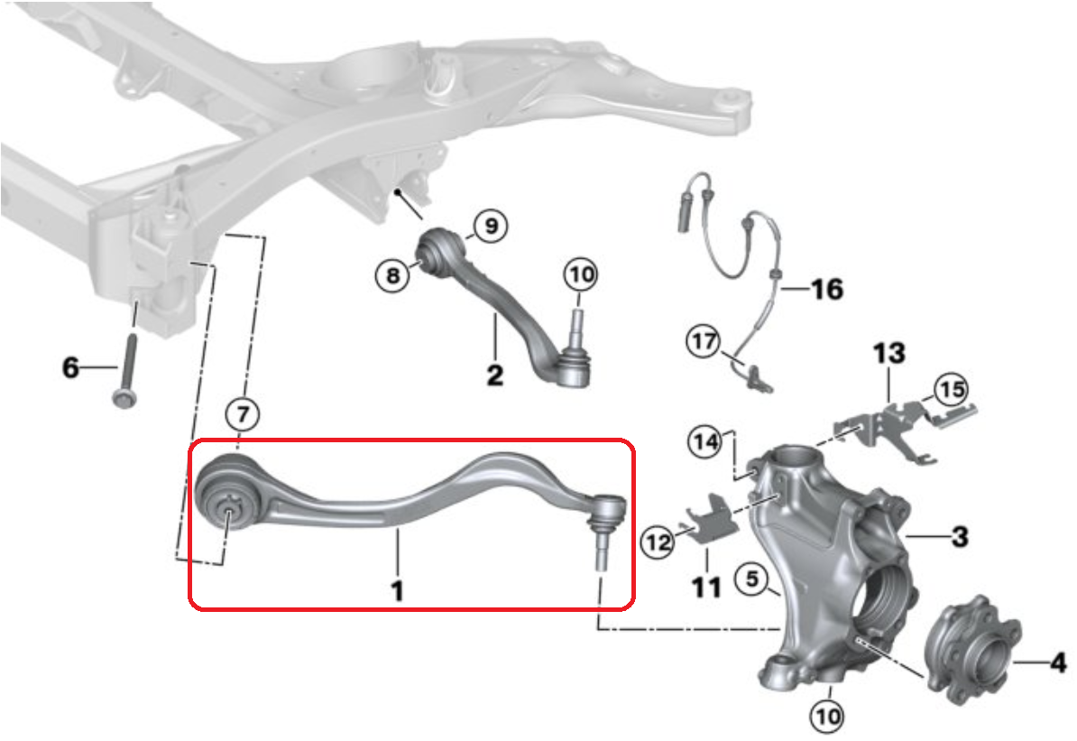 VERKLINE WAS-410 Front caster adjustable control arms Toyota Supra A90 A91 - image 2 of 4