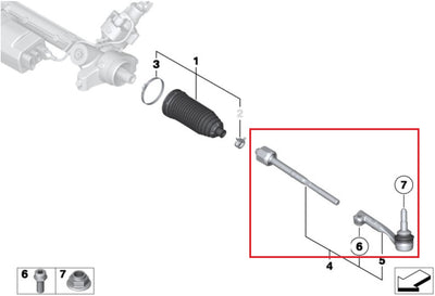 Front bump steer adjustable tie rod ends Toyota Supra A90 A91