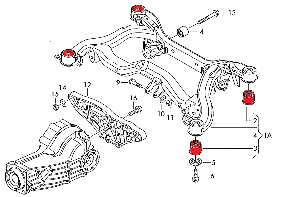 VERKLINE SBK-015 Rear subframe bushings Audi B6/B7 - image 2 of 3