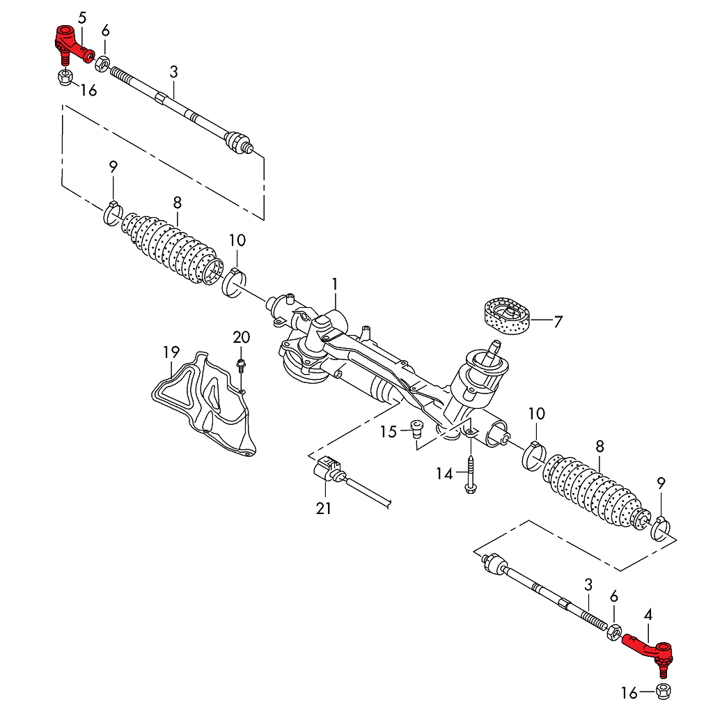 VERKLINE WAS-515 Bump steer front adjustabletie rod ends - TTRS TTS TT 8S - image 2 of 5