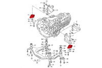 Gearbox mounts for Audi B5 S4 / RS4 (Track Hardness) - zdjecie 2