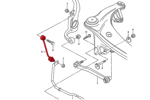 Sway Bar End Links Rear Audi B5 A4 S4 RS4 &amp; B4 S2 RS2