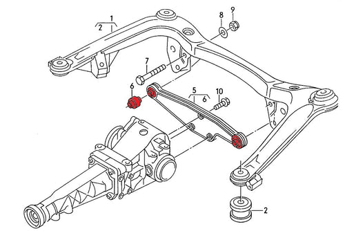 Rear Differential Polyurethane Carrier Mounts - Track - Audi B4/B5