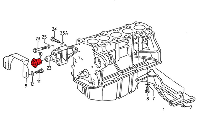 Polyurethane front snub engine mount - Audi B2/B3/B4/B5/C4