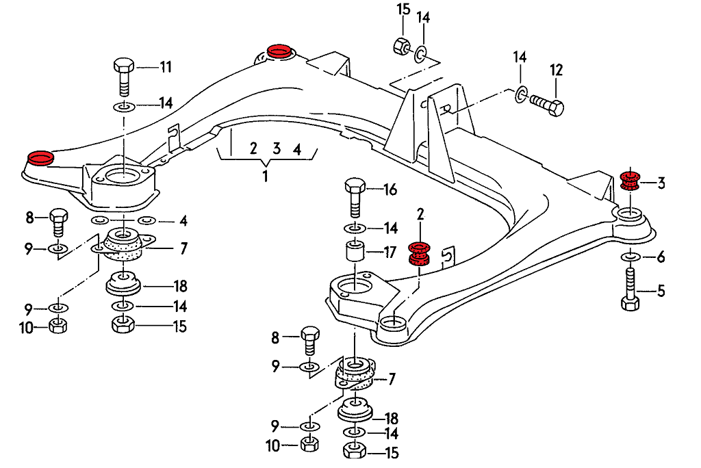 VERKLINE SBK-002 Subframe bushings B2/B3/B4 offset - image 3 of 4