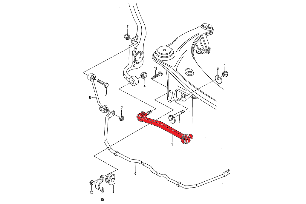 VERKLINE TRS-005 Rear track rods for Audi B4 (sedan/avant) and B5 quattro - image 2 fullscreen