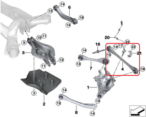 Rear Adjustable Toe Links with lockout kit Toyota Supra A90 A91