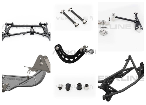 WAS-558 Full subframe + wishbones kit PQ35 FWD