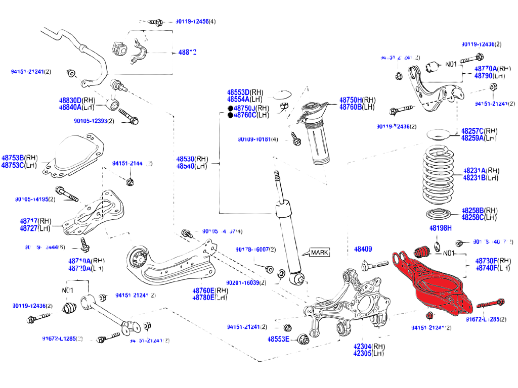 VERKLINE WAS-625 Rear adjustable lower long arm - Toyota GR Yaris/Corolla - image 2 fullscreen