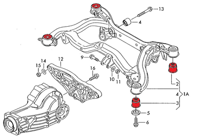 Hinterachsrahmenlager Audi B6/B7