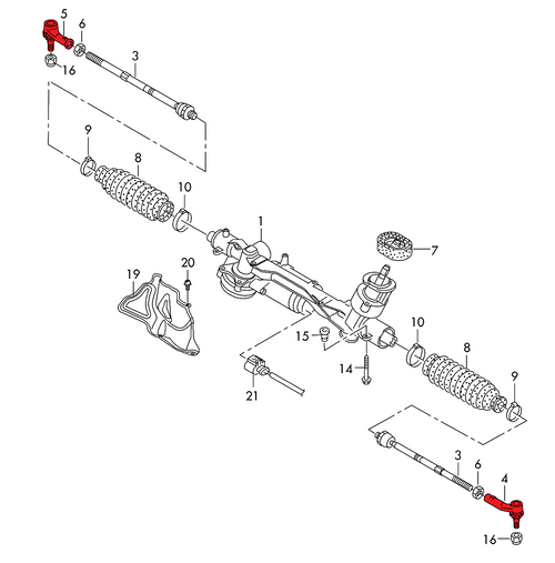 Bump Steer Adjustable Front Tie Rod Ends - PQ35 and MQB - zdjecie 2